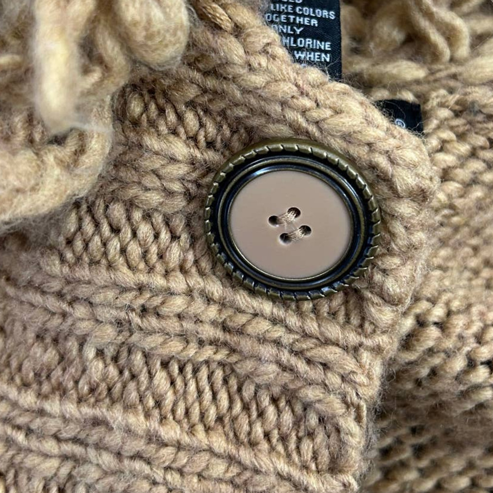 Mercer & Madison Cardigan Sweater Women's Size L Camel Tan Wool Blend Coatigan - Picture 10 of 10